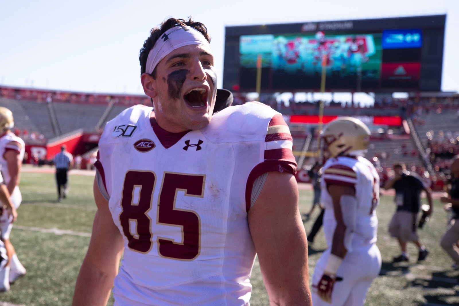 Korab Idrizi in Boston College football game action