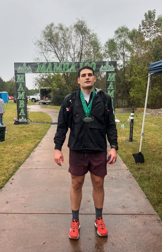 Korab Idrizi after completing the Mamba 100 ultramarathon